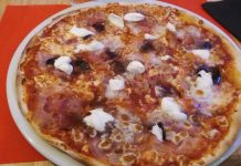 Pizza du chef à la figue, mozzarella et jambon